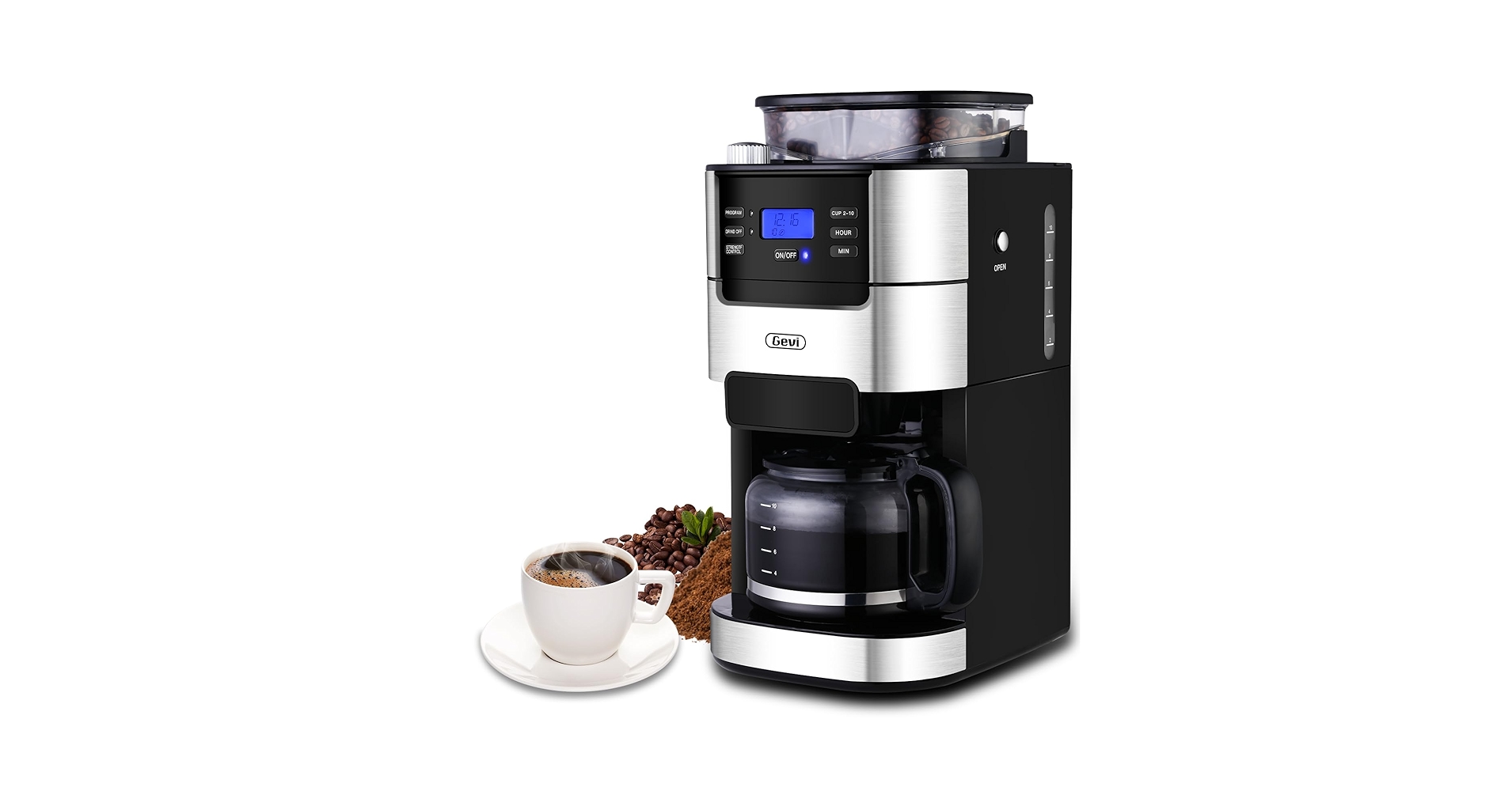 Amazon.com: Gevi 10-Cup Coffee Maker with Built-in Burr